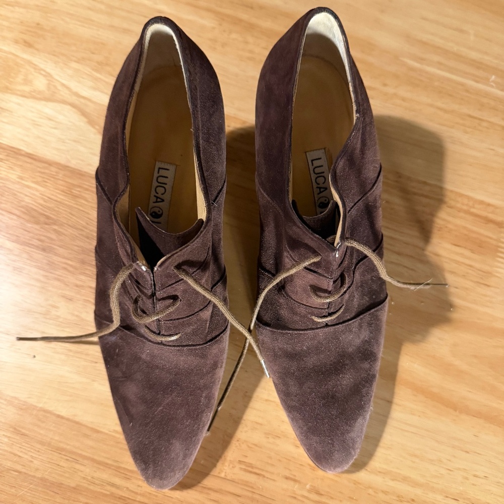 Vintage Suede Oxford Heels